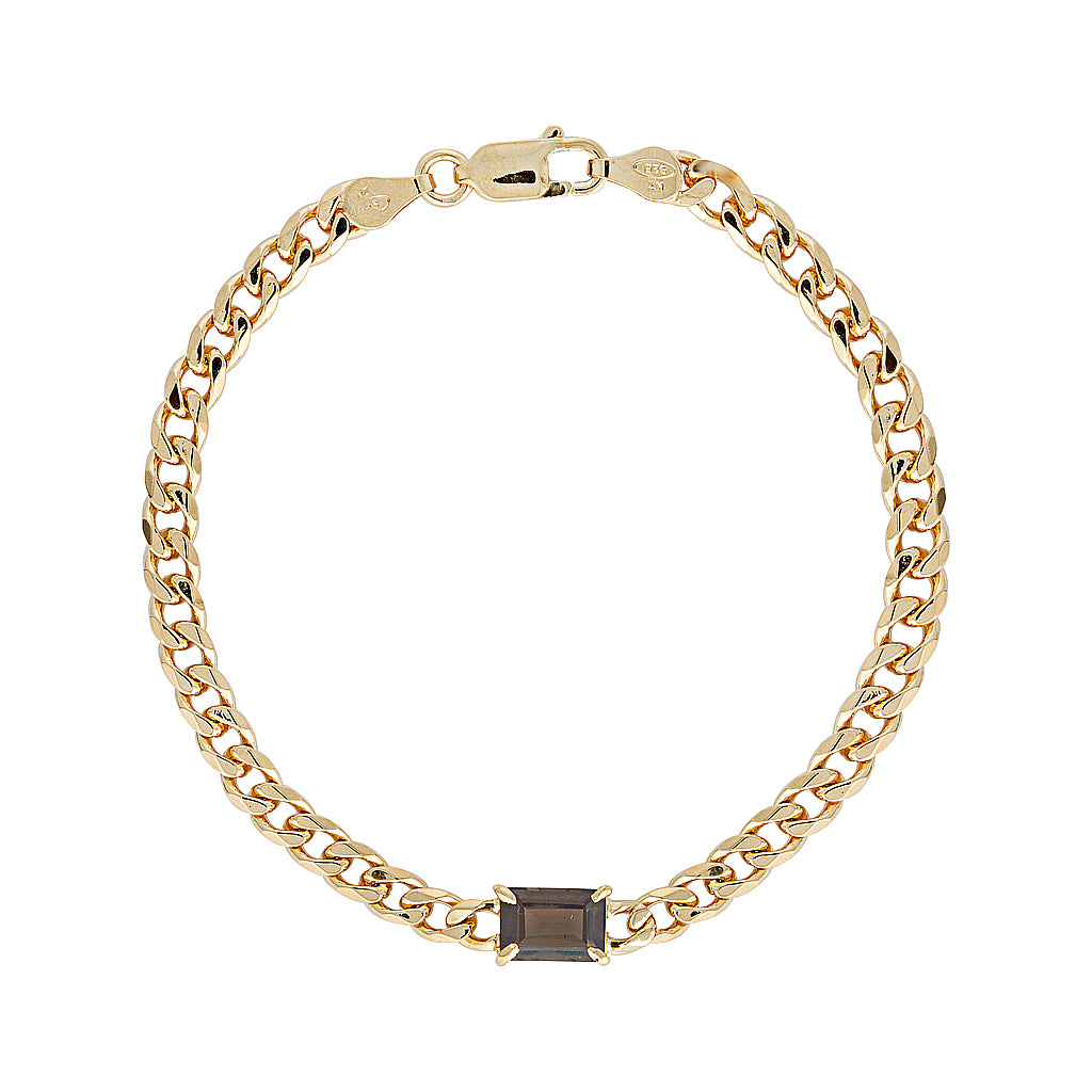 BIRKIN CHAIN BRACELET — Gold Plated / Sterling Silver, Quartz