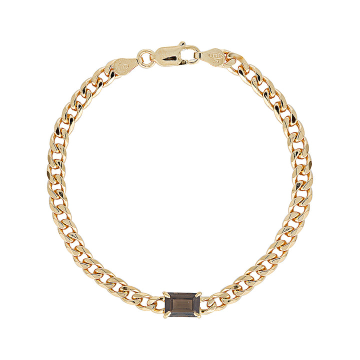 BIRKIN CHAIN BRACELET — Gold Plated / Sterling Silver, Quartz
