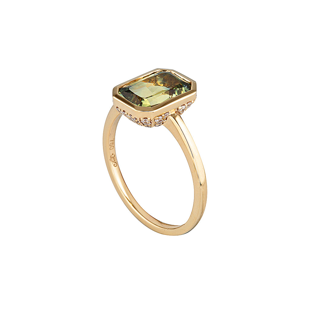 SAPPHIRE KATE RING — Rose Gold / Yellow Gold, Diamond / Sapphire