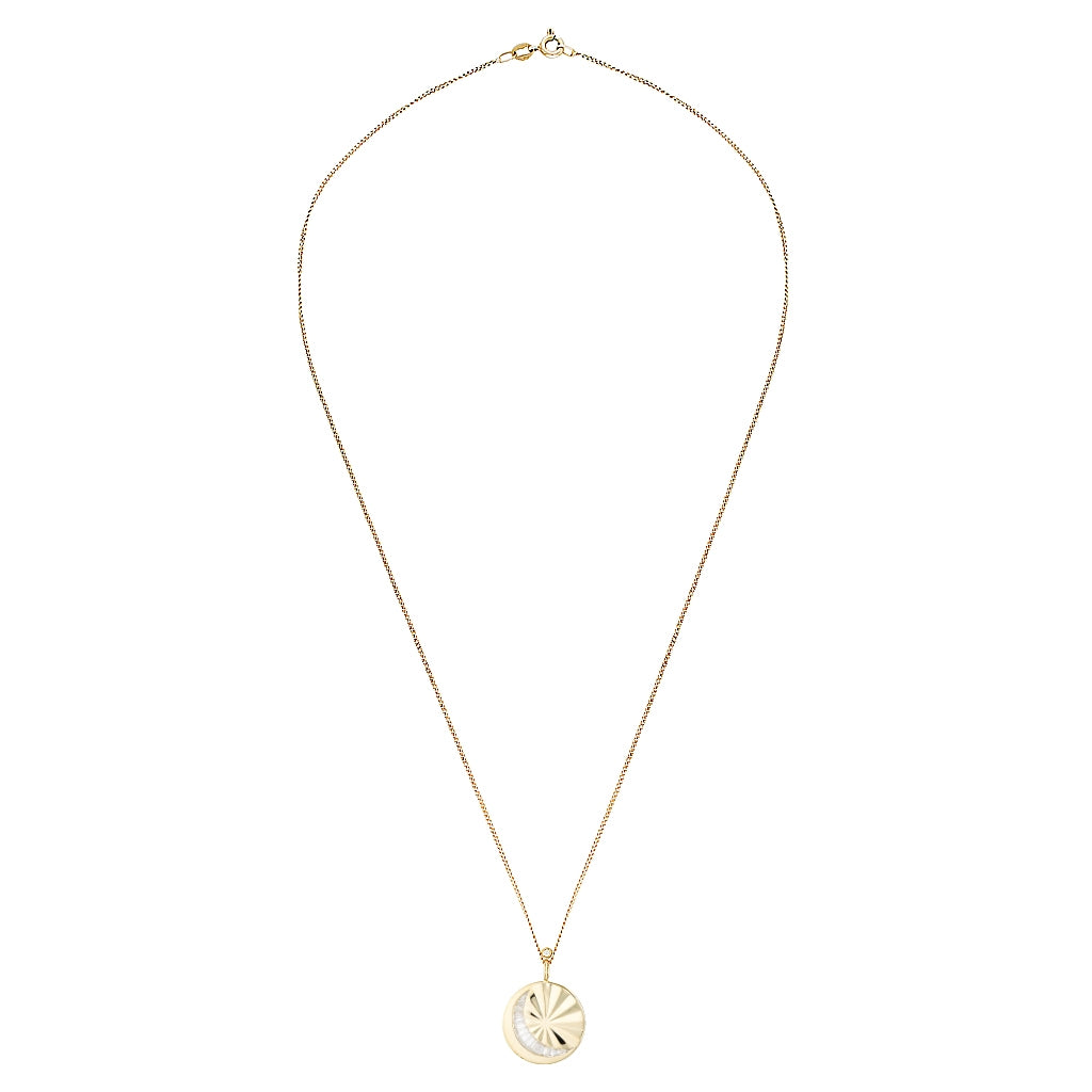 LUNAR PENDANT Limited Edition — White Gold / Yellow Gold / Sterling Silver, Diamond / Sapphire