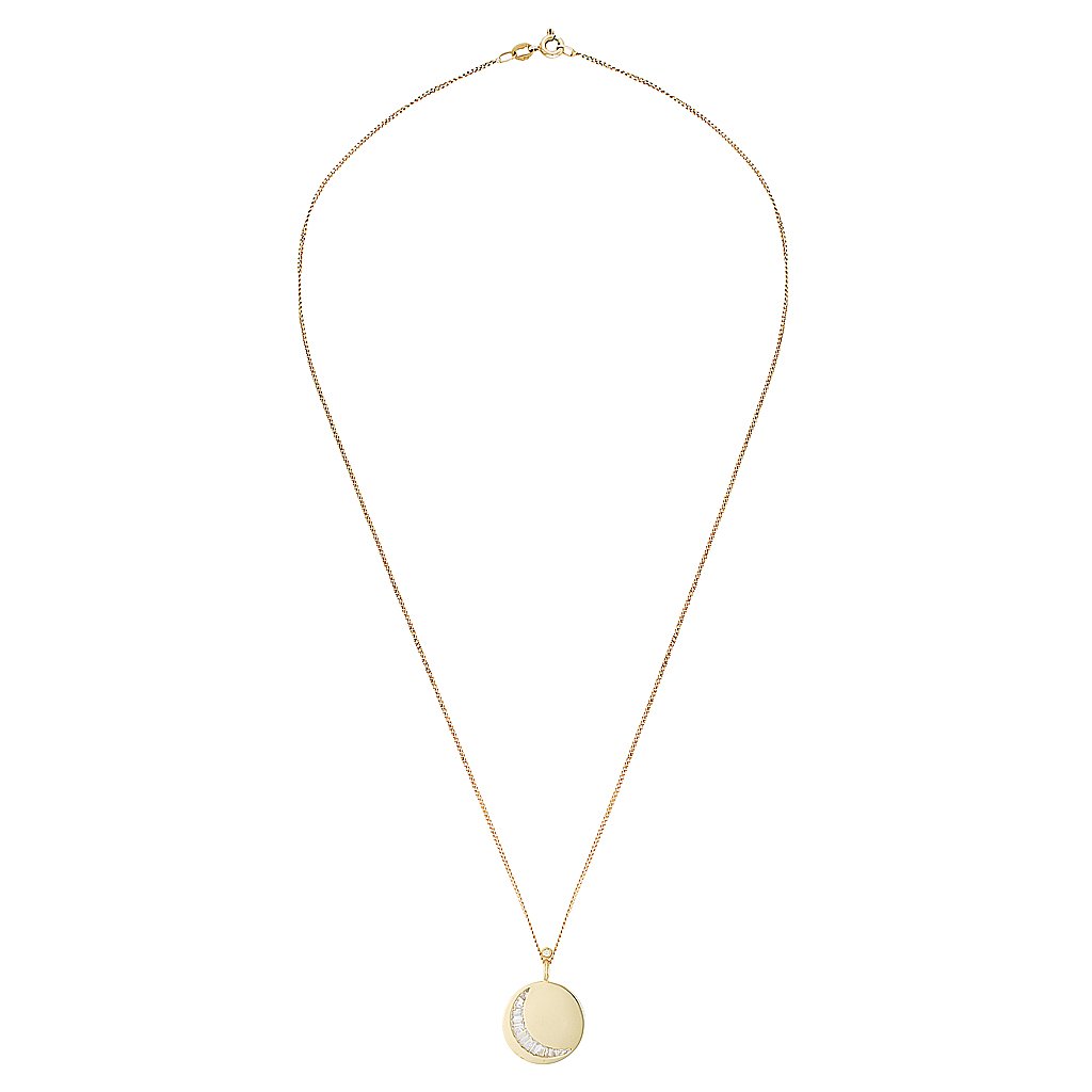 LUNAR PENDANT- Gold — White Gold / Yellow Gold / Gold Plated / Sterling Silver, Diamond / Cubic Zirconia