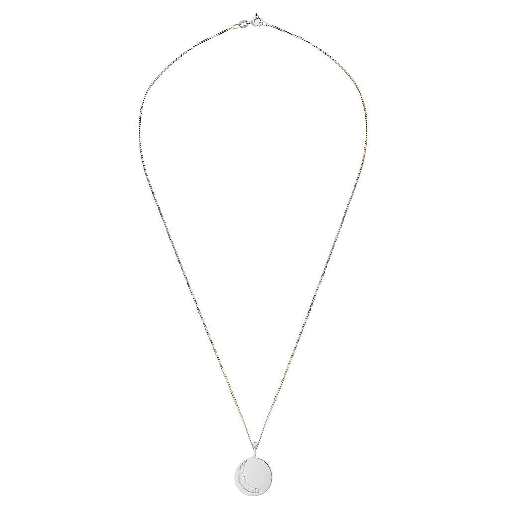 LUNAR PENDANT- Gold — White Gold / Yellow Gold / Gold Plated / Sterling Silver, Diamond / Cubic Zirconia