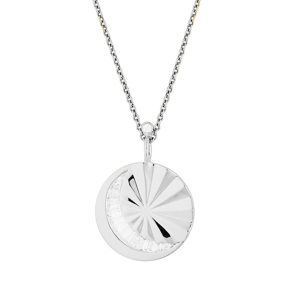 LUNAR PENDANT Limited Edition — White Gold / Yellow Gold / Sterling Silver, Diamond / Sapphire