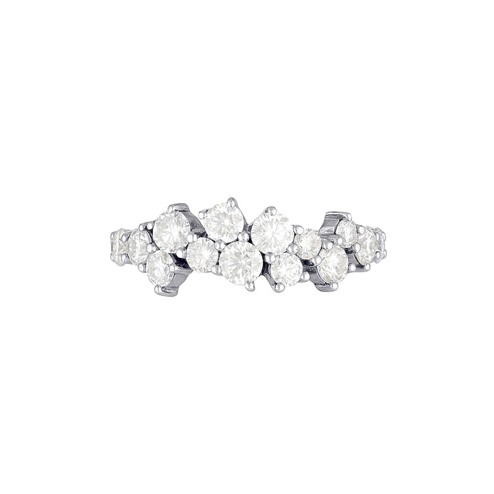 CONSTELLATION RING -MOISSANITE — Sterling Silver, Diamond / Moissanite