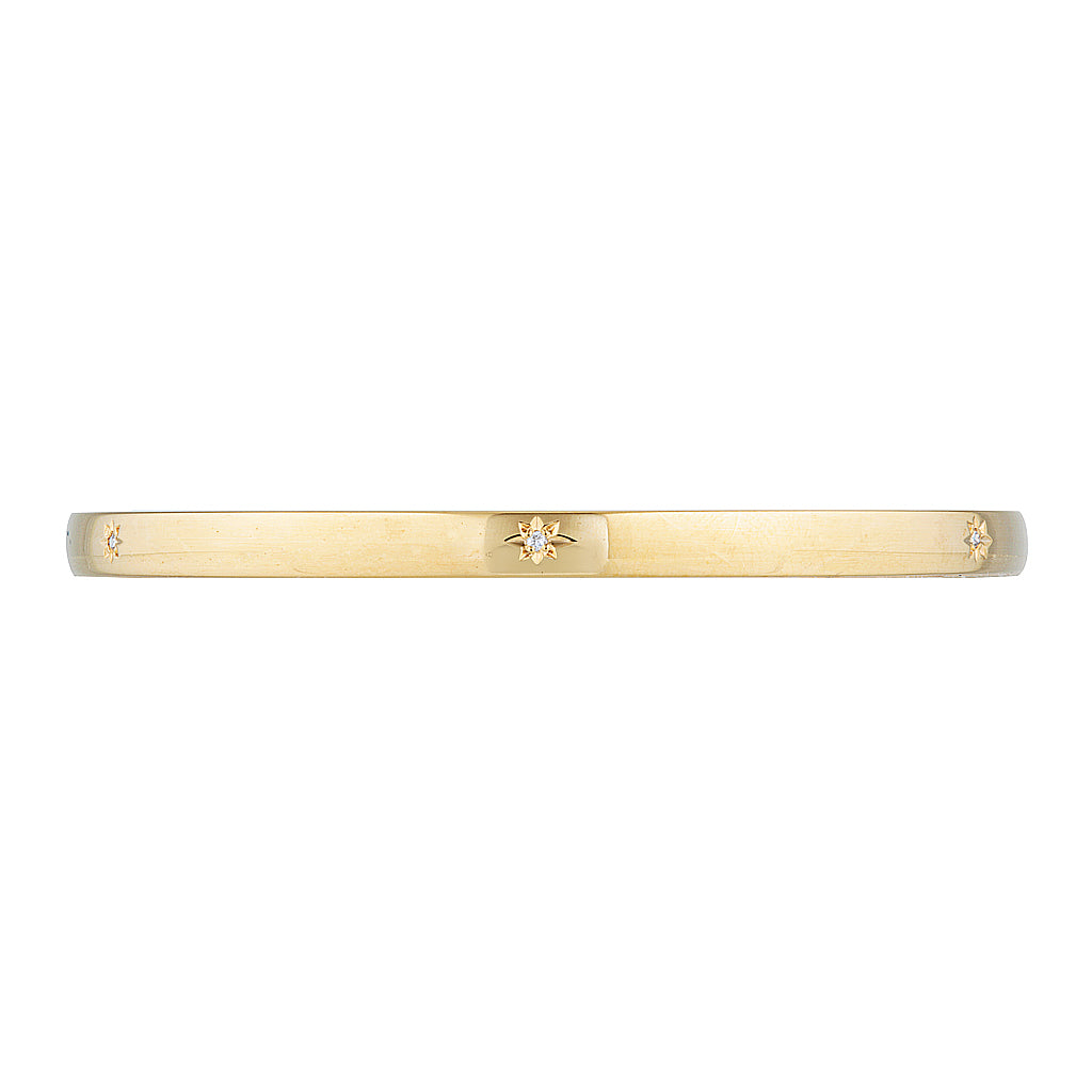 LUNAR BANGLE — White Gold / Yellow Gold / Gold Plated / Sterling Silver, Diamond / Sapphire