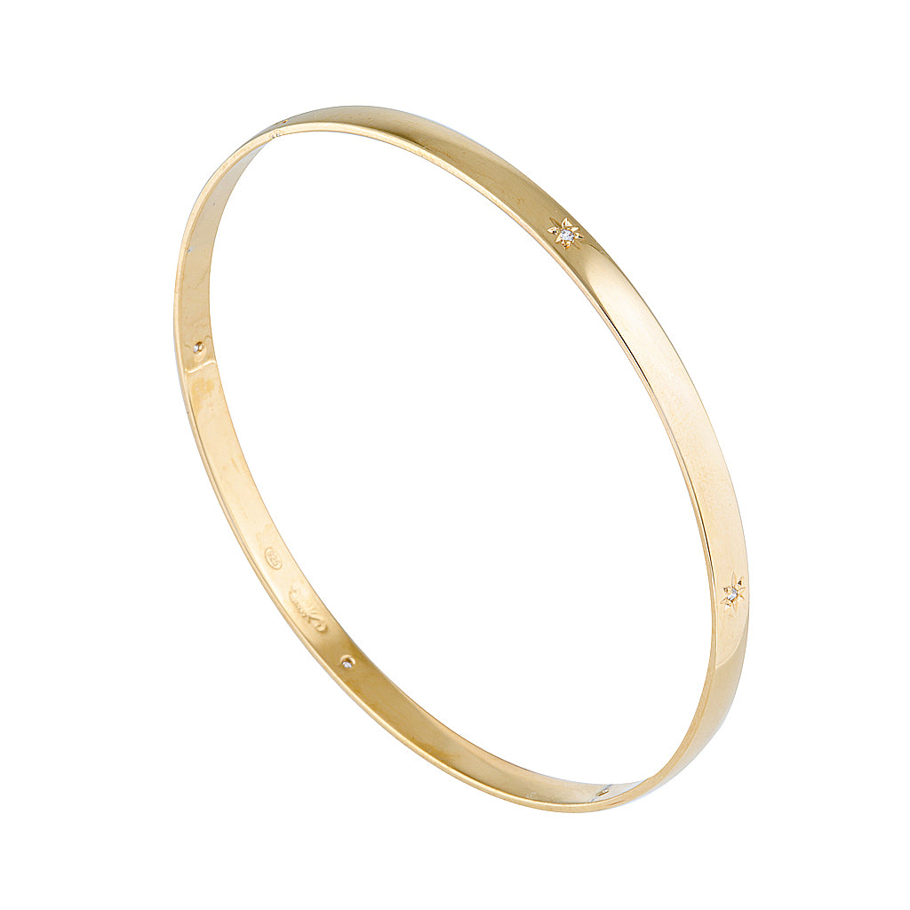 LUNAR BANGLE — White Gold / Yellow Gold / Gold Plated / Sterling Silver, Diamond / Sapphire