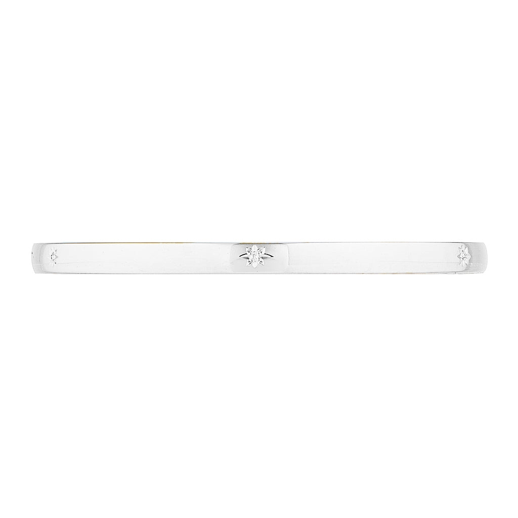 LUNAR BANGLE — White Gold / Yellow Gold / Gold Plated / Sterling Silver, Diamond / Sapphire