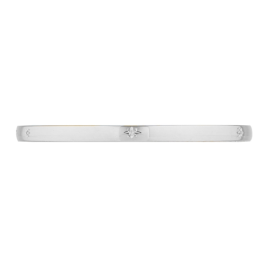 LUNAR BANGLE — White Gold / Yellow Gold / Gold Plated / Sterling Silver, Diamond / Sapphire