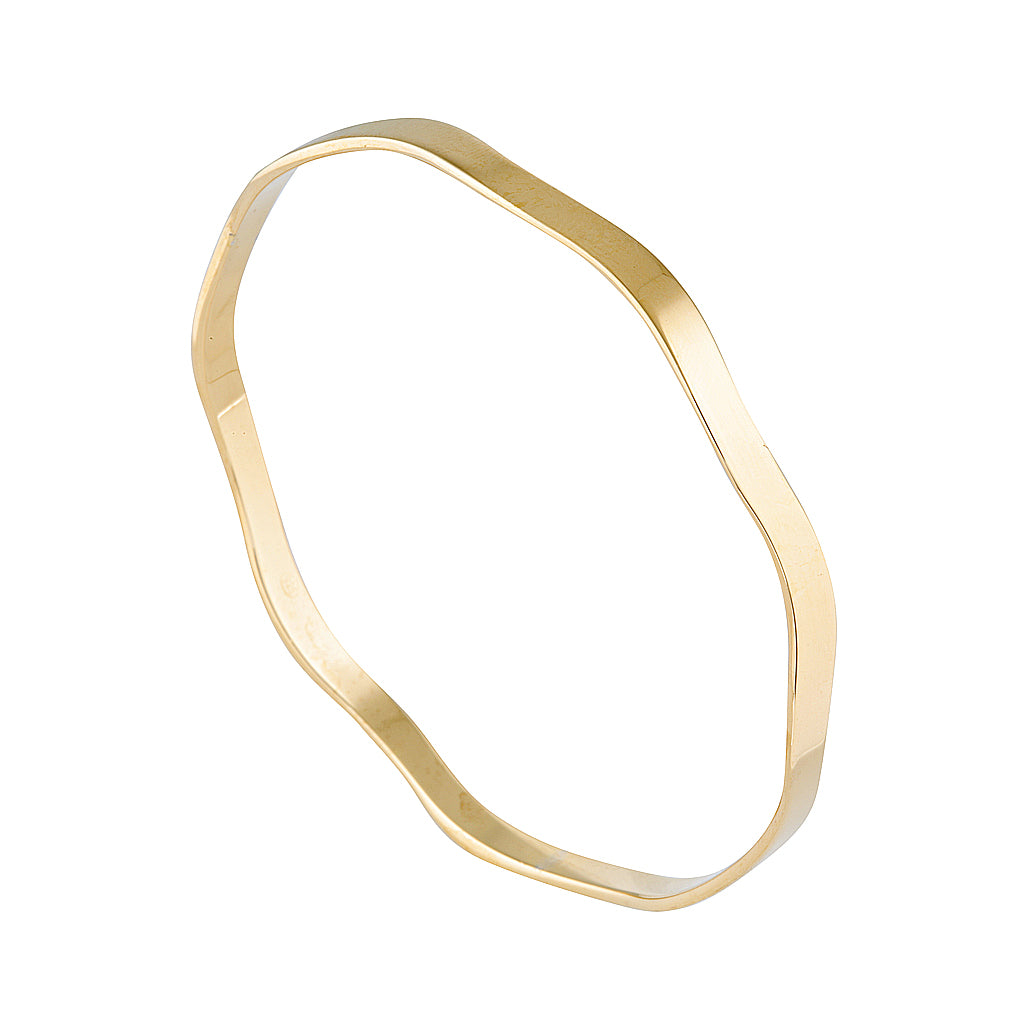 MELODY BANGLE — White Gold / Yellow Gold / Gold Plated / Sterling Silver, Diamond