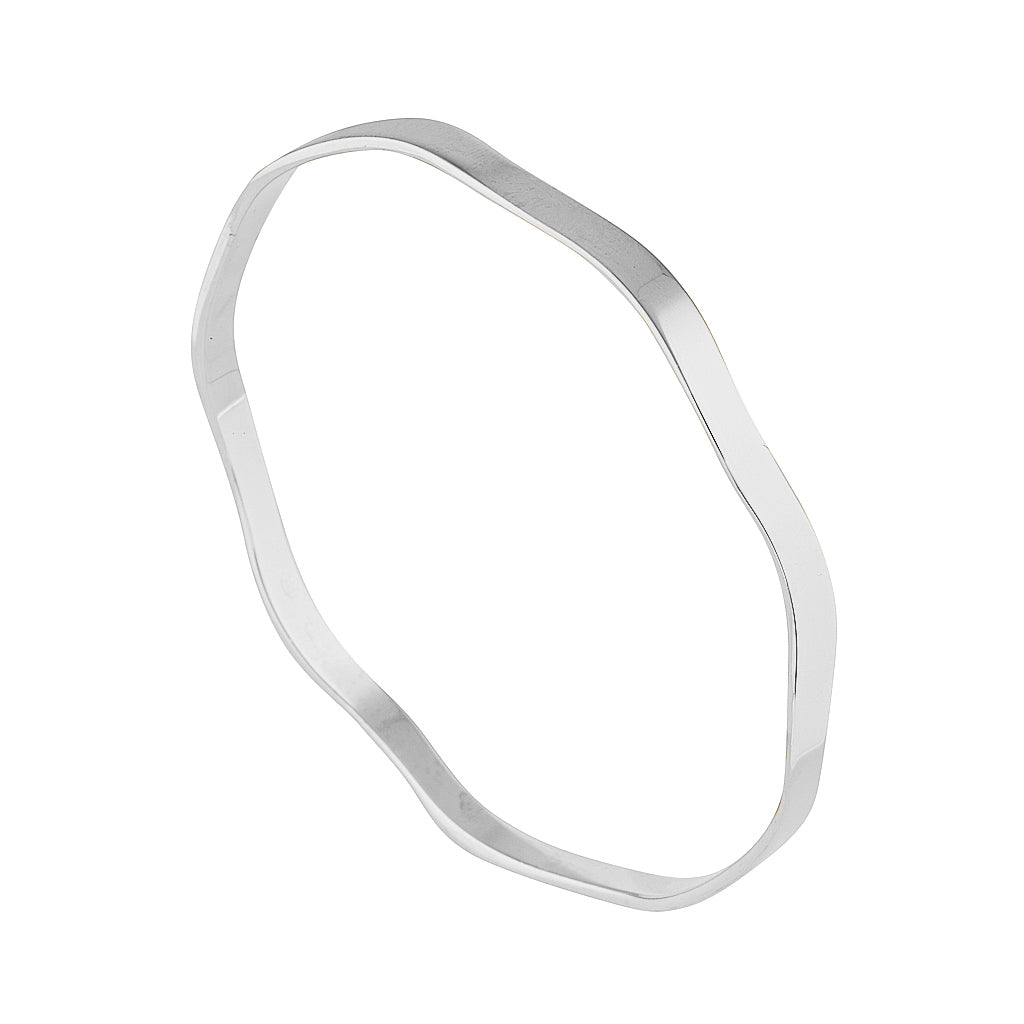 MELODY BANGLE — White Gold / Yellow Gold / Gold Plated / Sterling Silver, Diamond