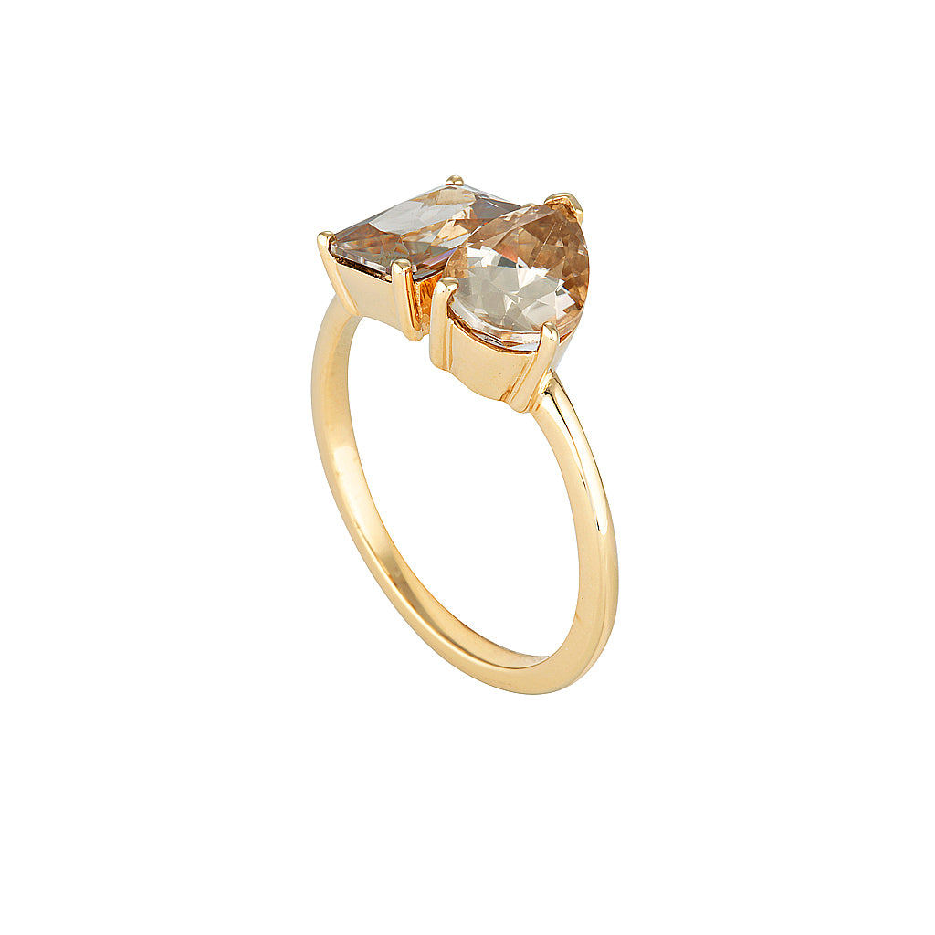 TOI ET MOI RING — Yellow Gold, Diamond / Sapphire / Zircon