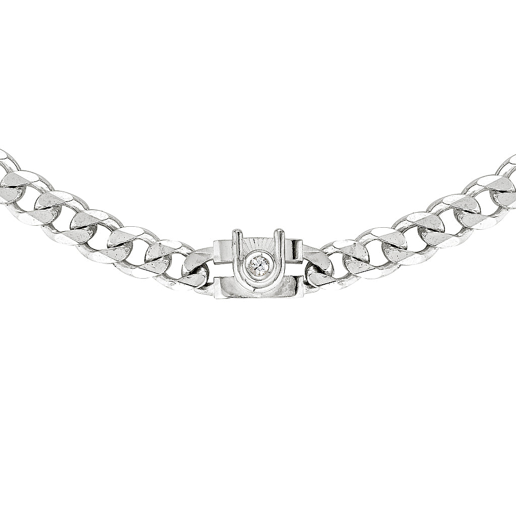 ELVIE CHAIN NECKLACE — Gold Plated / Sterling Silver, Sapphire