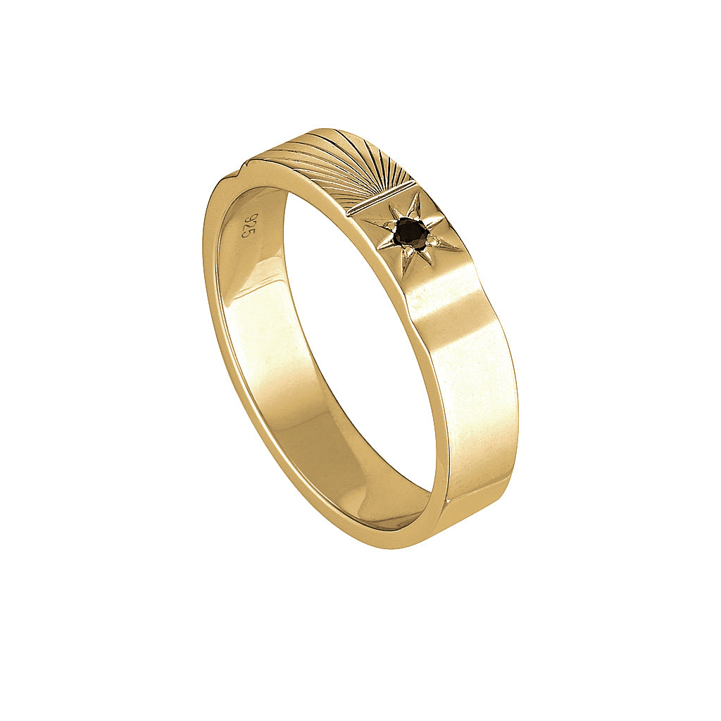 ZEPPELIN RING - Yellow & White Gold — White Gold / Yellow Gold, Opal