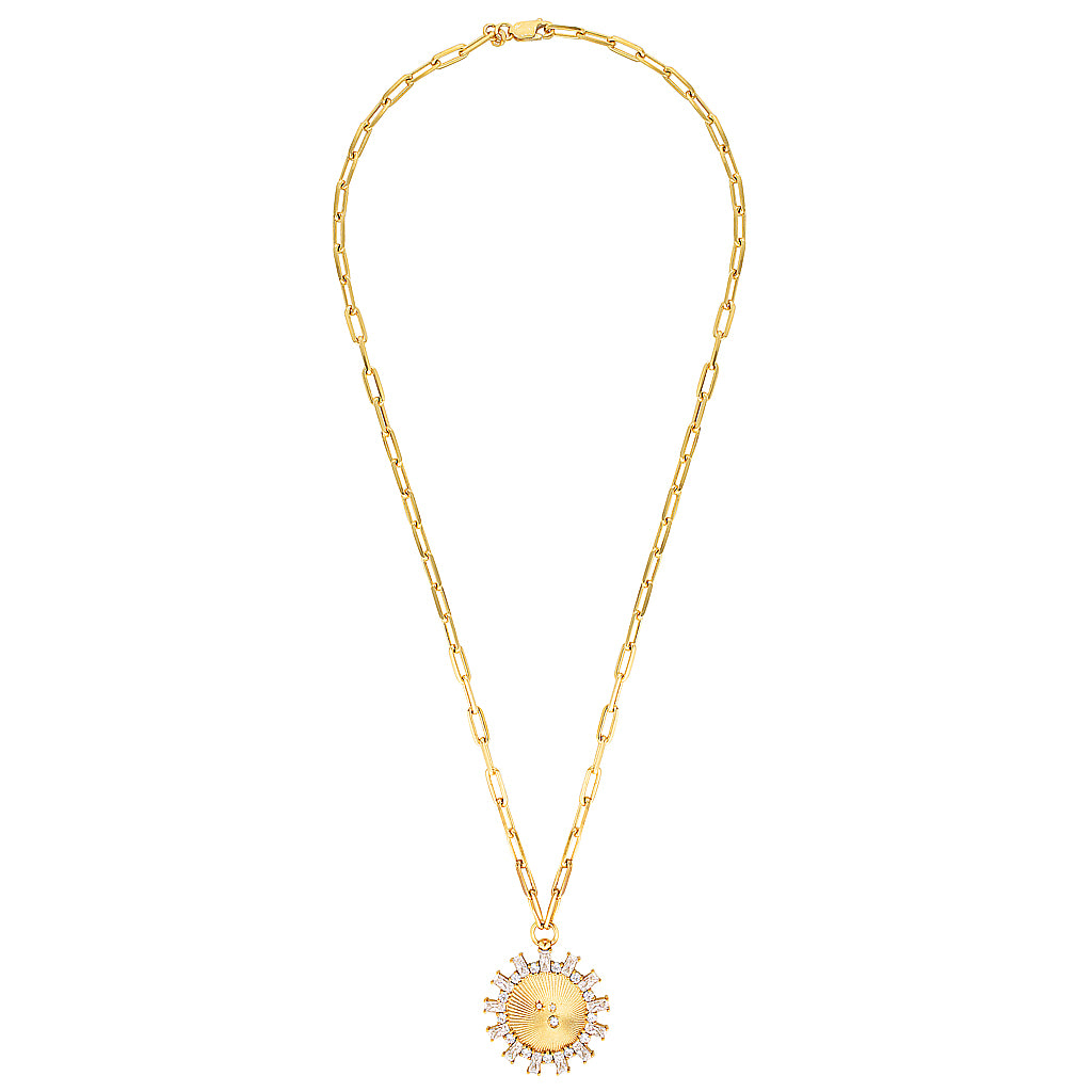 BIANCA PENDANT — White Gold / Yellow Gold / Gold Plated / Sterling Silver, Cubic Zirconia / Sapphire