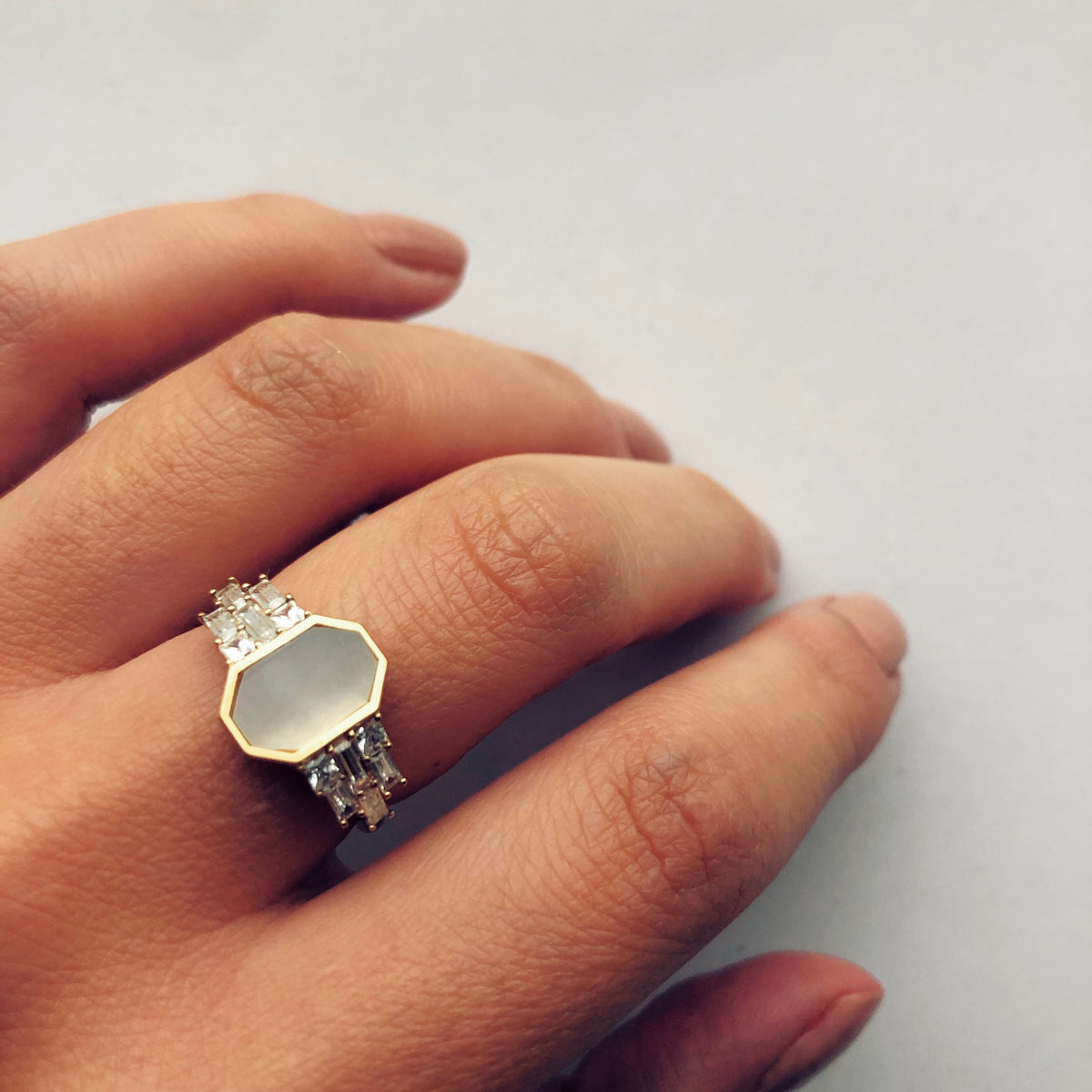 COTE CALLIOUX RING — White Gold / Yellow Gold, Diamond