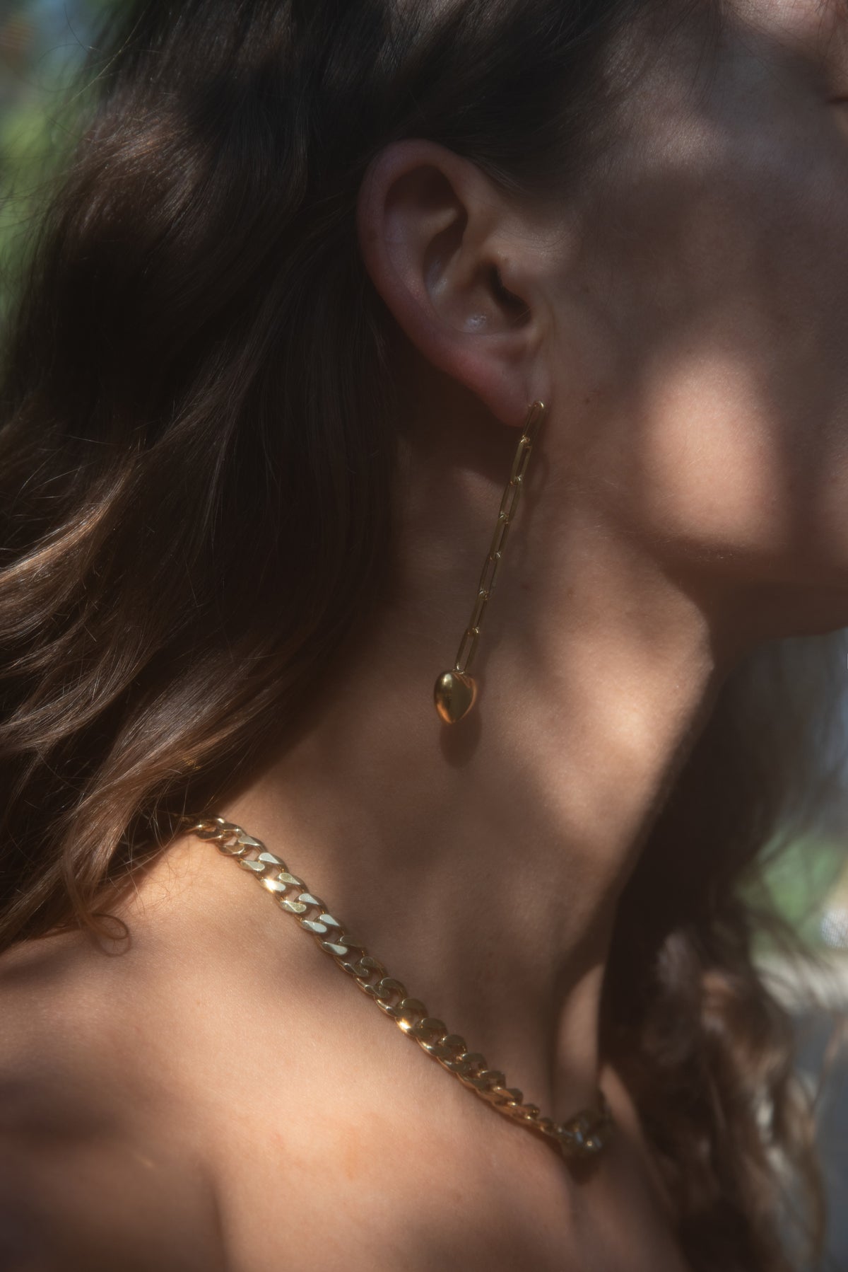 ELVIE CHAIN NECKLACE — Gold Plated / Sterling Silver, Sapphire