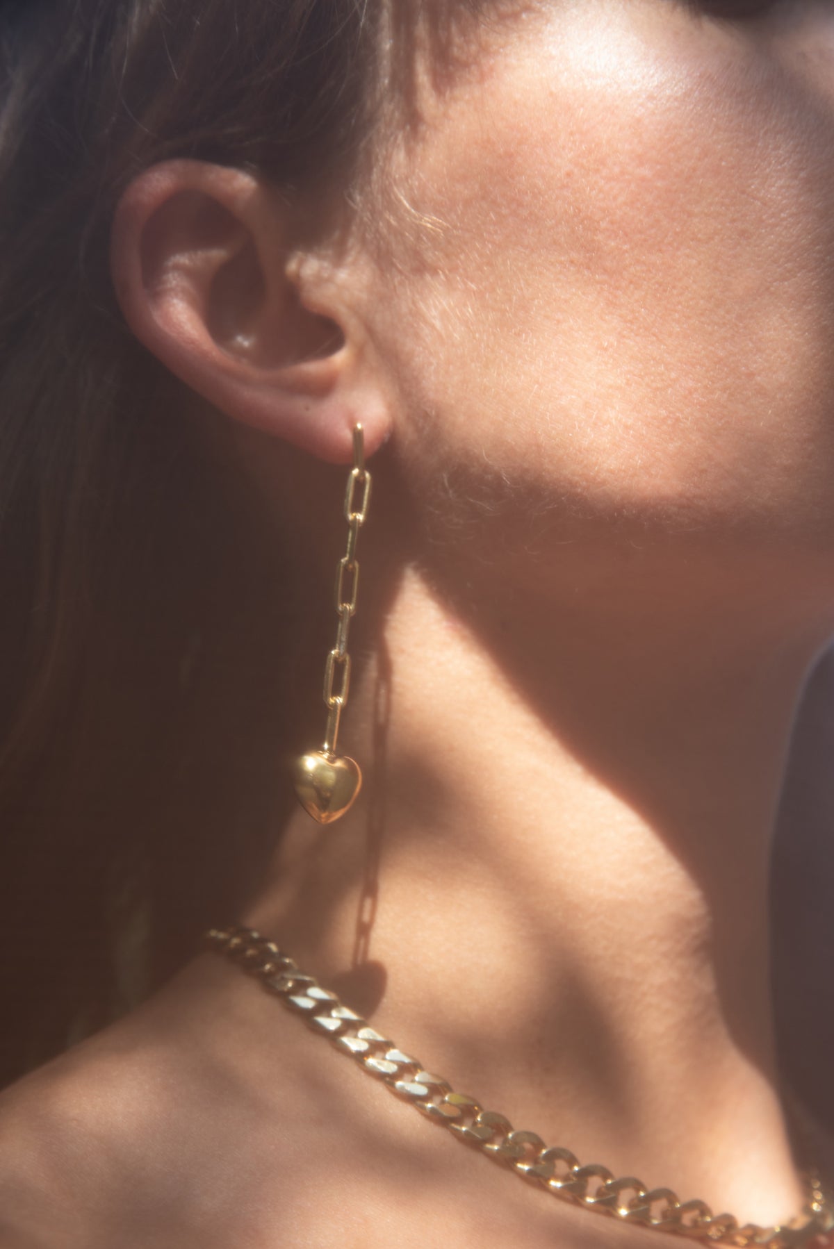 ELVIE CHAIN NECKLACE — Gold Plated / Sterling Silver, Sapphire