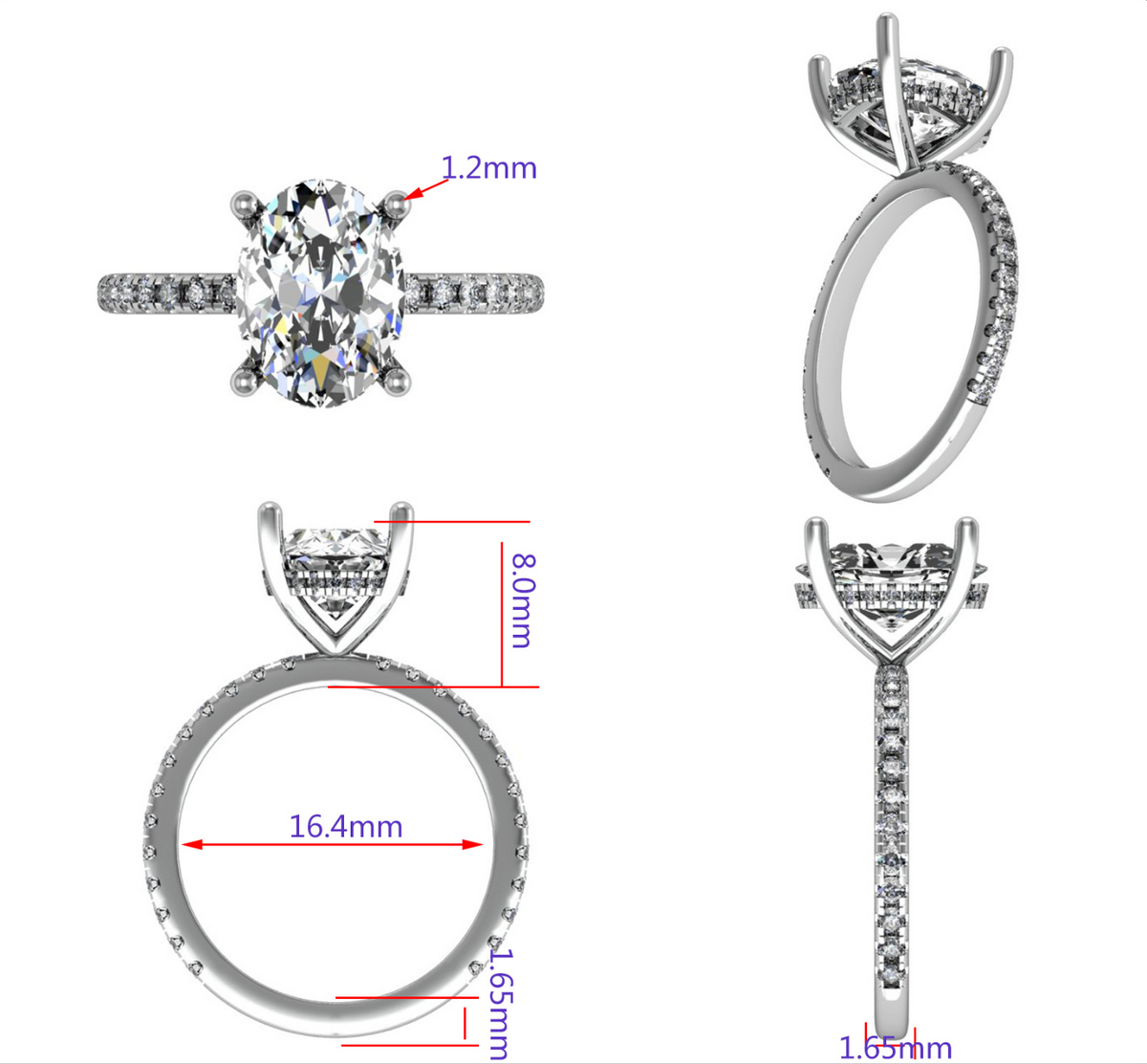 Platinum Solitaire Diamond Ring — Platinum, Diamond