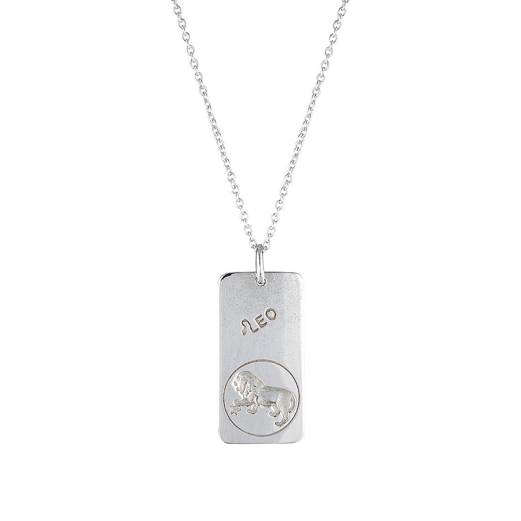 LEO ZODIAC PENDANT — Yellow Gold / Gold Plated / Sterling Silver, Diamond / Cubic Zirconia