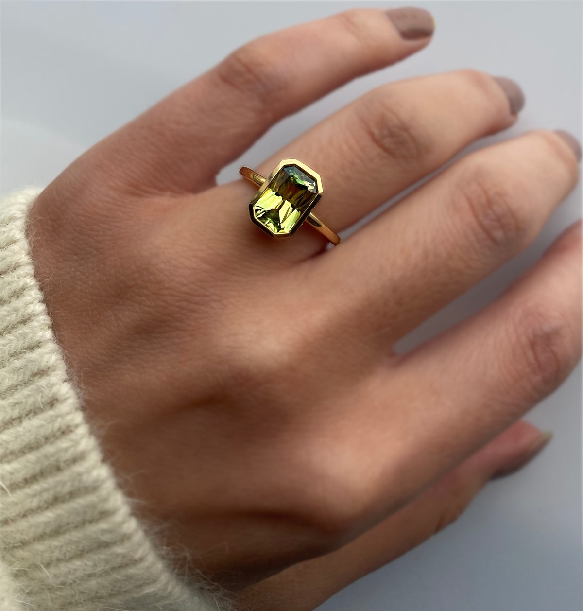SAPPHIRE KATE RING — Rose Gold / Yellow Gold, Diamond / Sapphire