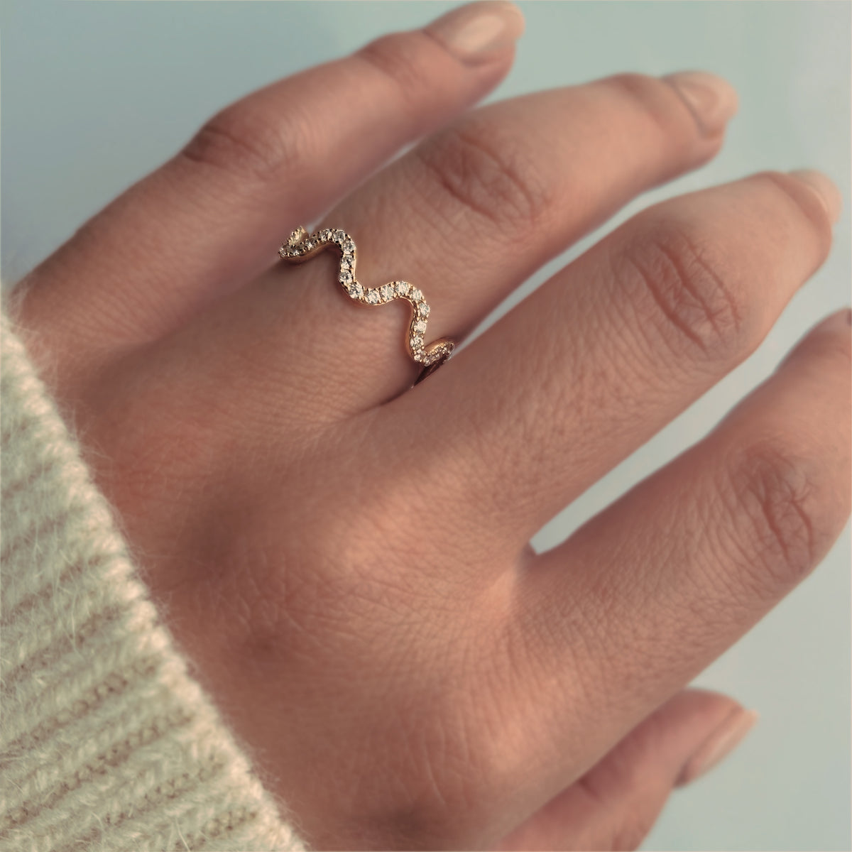 MELODY RING — Yellow Gold / Sterling Silver, Diamond / Sapphire