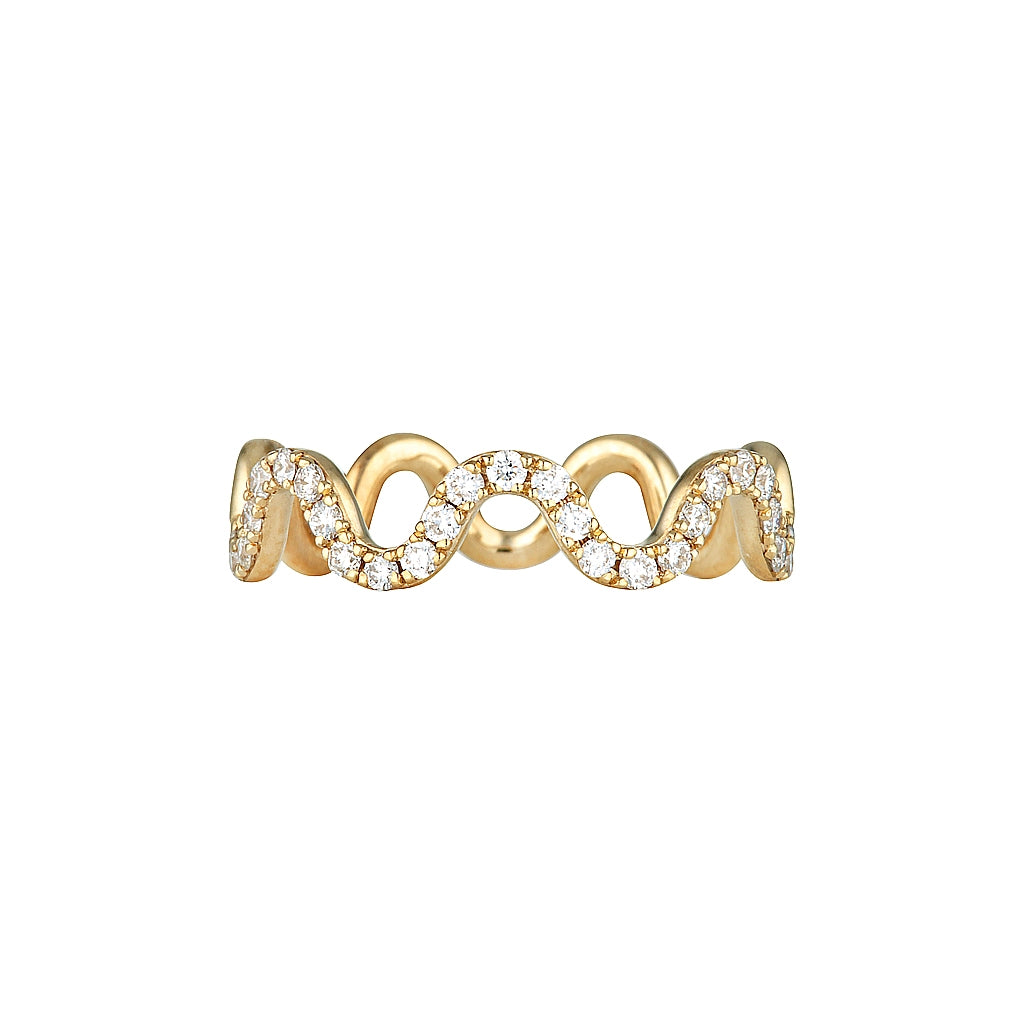 MELODY RING — Yellow Gold / Sterling Silver, Diamond / Sapphire