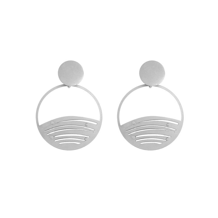 SILVER MINI PALMYRA EARRINGS — Sterling Silver / Stainless Steel