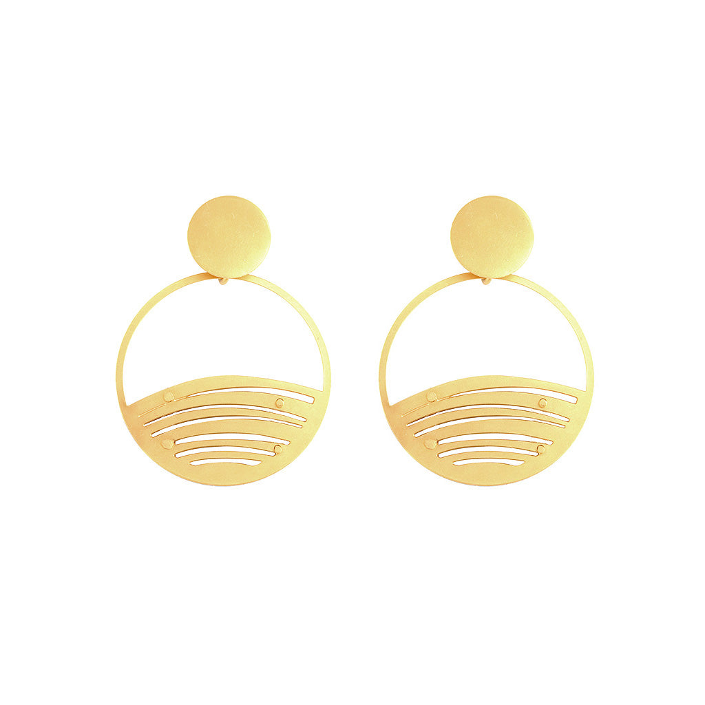 GOLD MINI PALMYRA EARRINGS — Sterling Silver / Stainless Steel