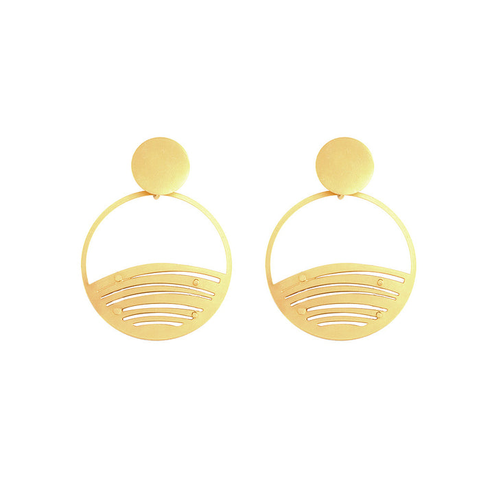 GOLD MINI PALMYRA EARRINGS — Sterling Silver / Stainless Steel