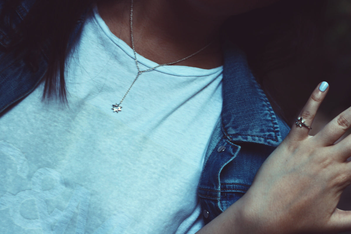 NORTH STAR RING — Sterling Silver, Cubic Zirconia