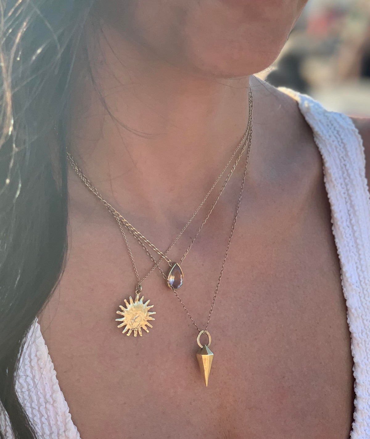 OCTAVIA PENDANT — White Gold / Yellow Gold / Gold Plated / Sterling Silver