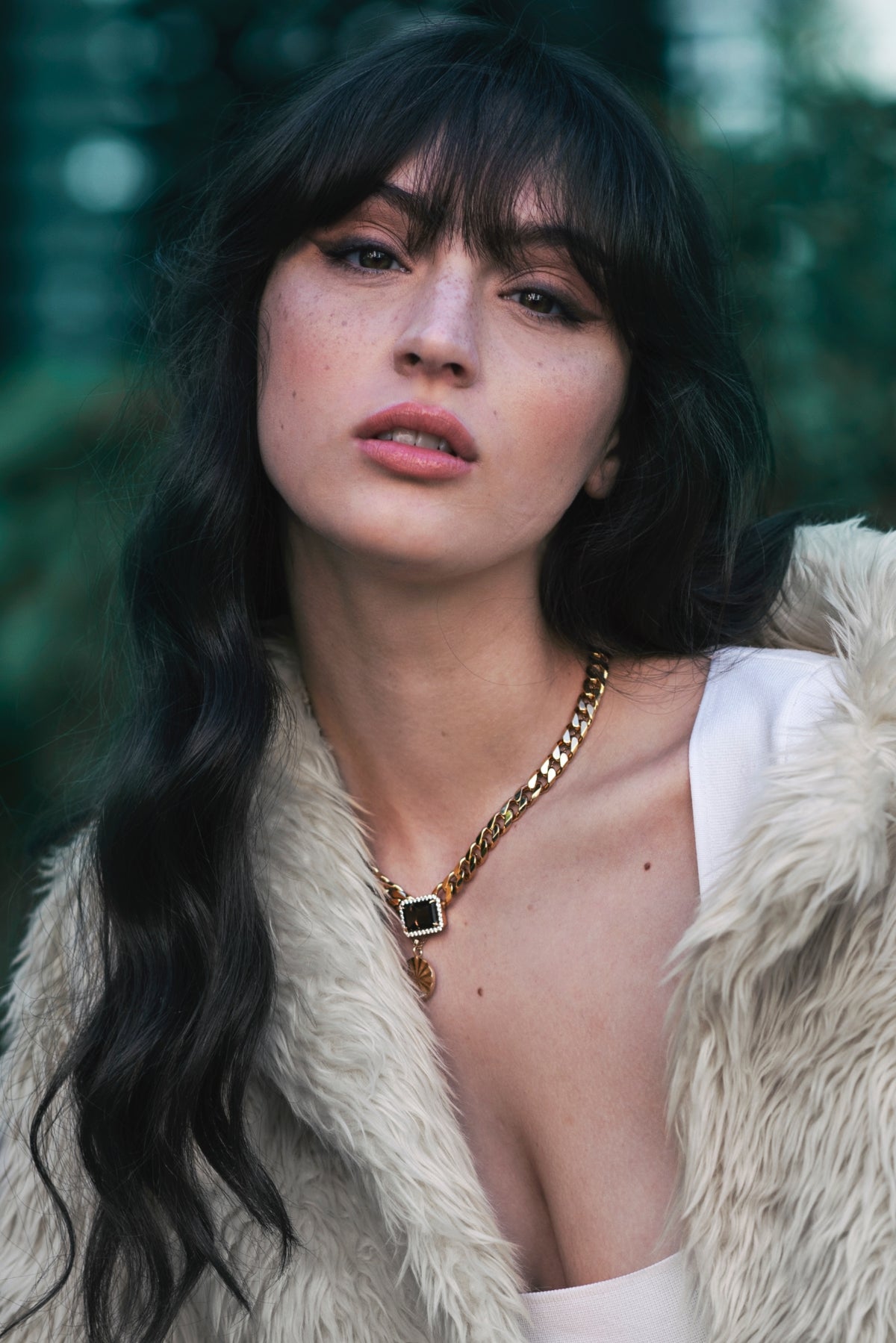 PARIS CHAIN NECKLACE — Gold Plated / Sterling Silver, Cubic Zirconia / Quartz