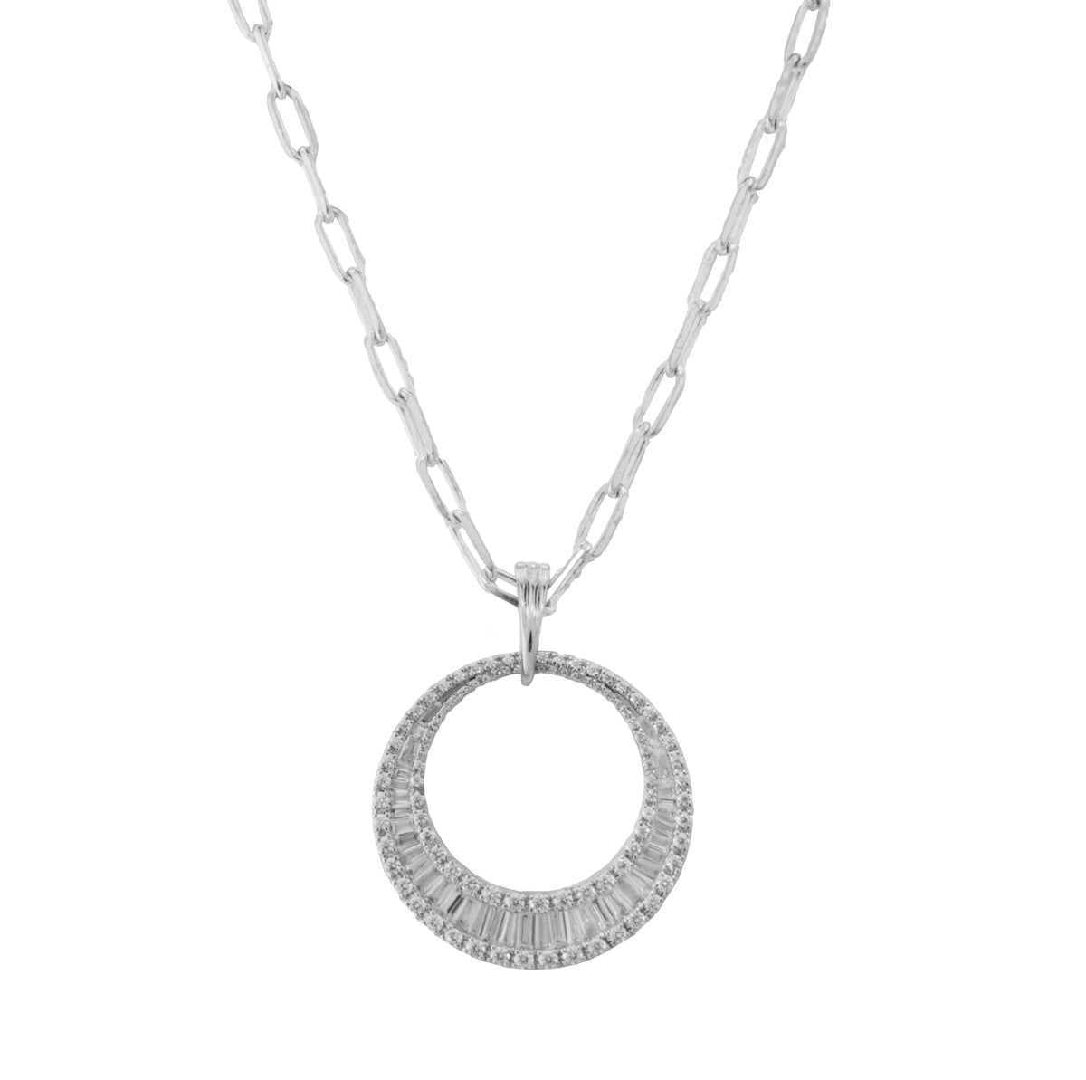 SAMANTHA PENDANT — Yellow Gold / Gold Plated / Sterling Silver, Cubic Zirconia