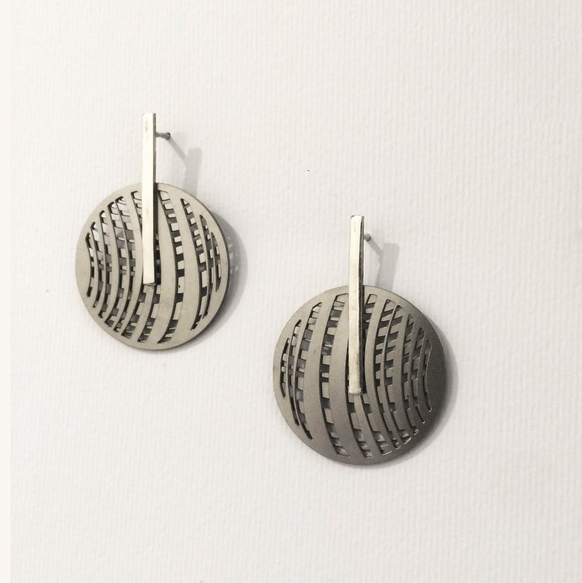 SATURN STUD EARRINGS — Gold Plated / Sterling Silver / Stainless Steel