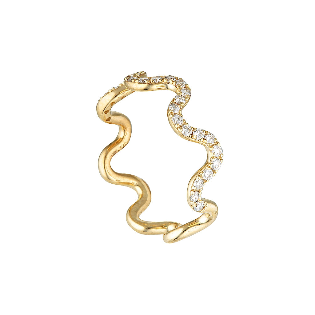 MELODY RING — Yellow Gold / Sterling Silver, Diamond / Sapphire