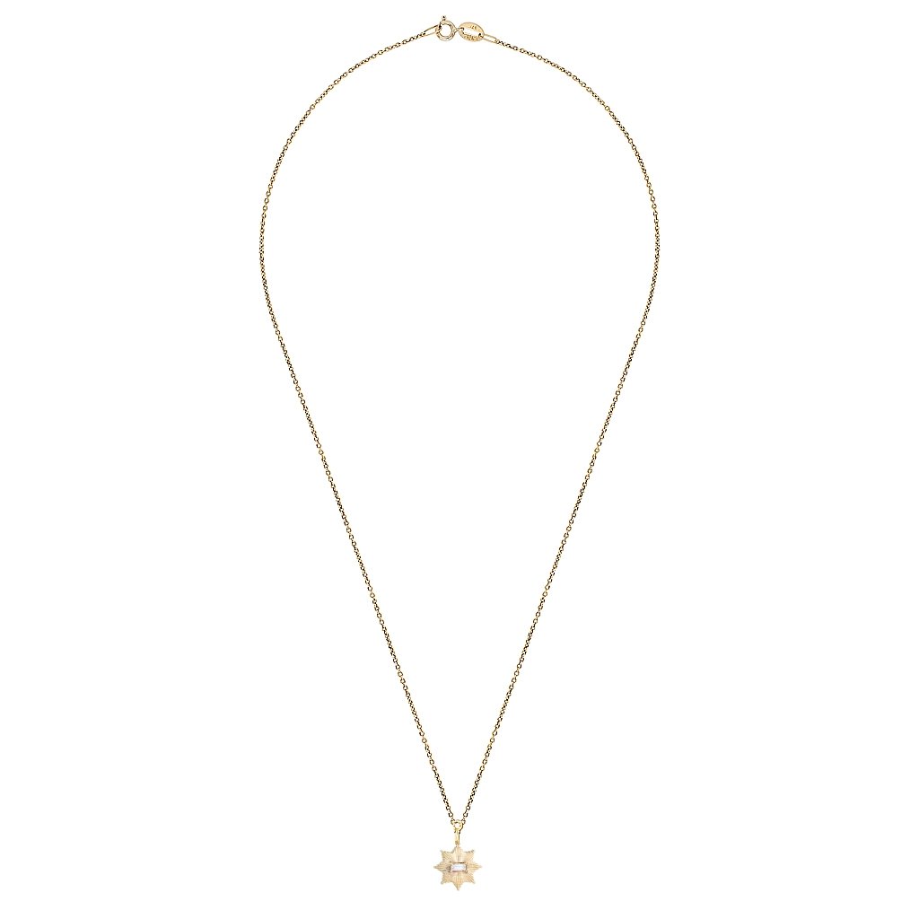 STARDUST PENDANT - Yellow & White Gold — White Gold / Yellow Gold / Gold Plated, Diamond / Sapphire