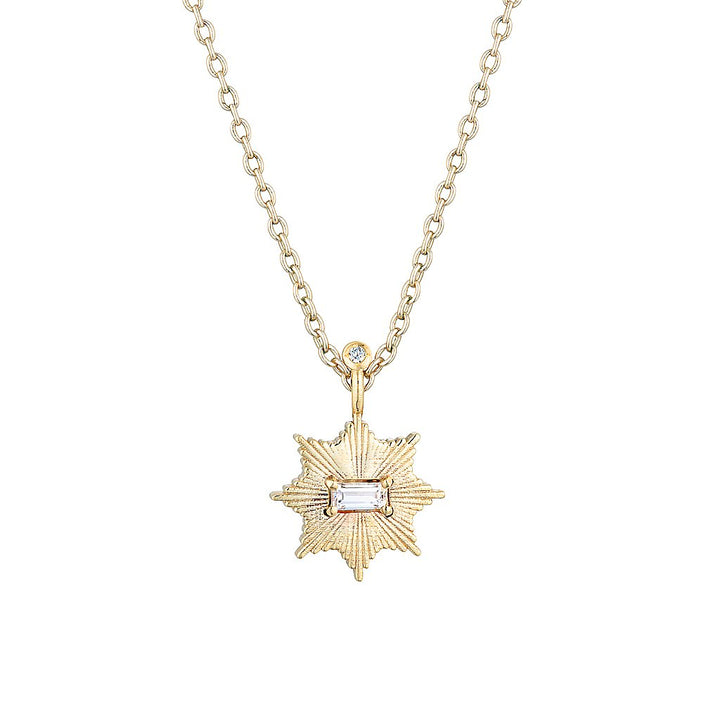 STARDUST PENDANT - Yellow & White Gold — White Gold / Yellow Gold / Gold Plated, Diamond / Sapphire