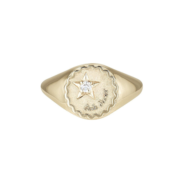 STAR OF LOVE RING - Yellow Gold and White Gold — White Gold / Yellow Gold, Diamond