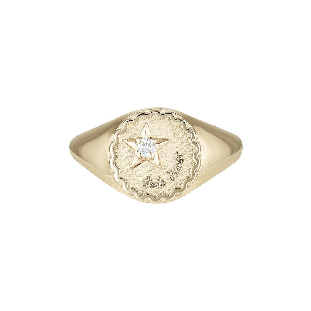 STAR OF LOVE RING - Yellow Gold and White Gold