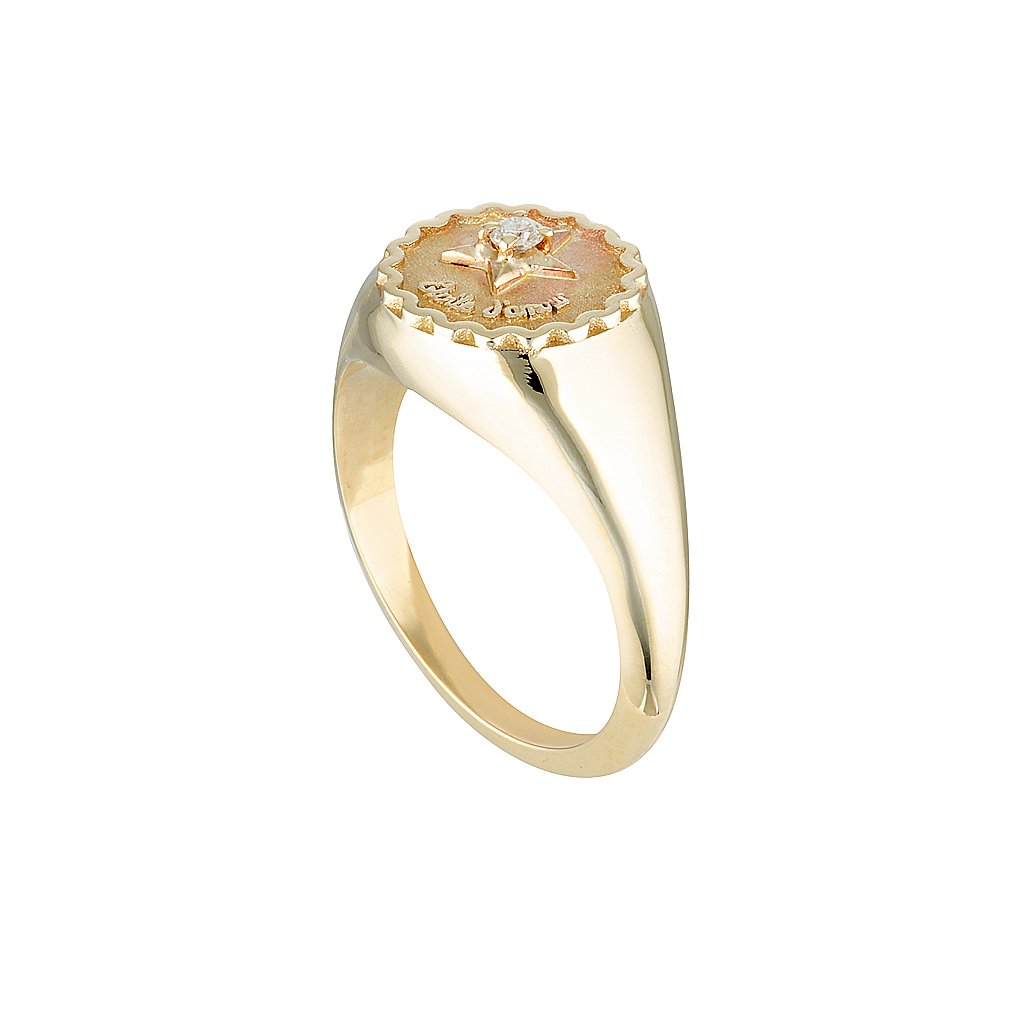 STAR OF LOVE RING - Yellow Gold and White Gold