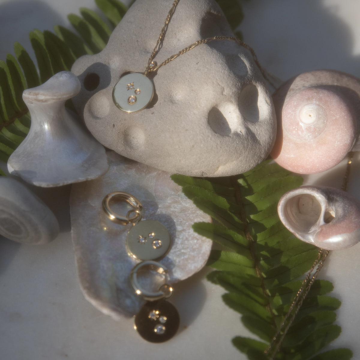 STEVIE PENDANT- Yellow & White Gold — Rose Gold / White Gold / Yellow Gold, Diamond