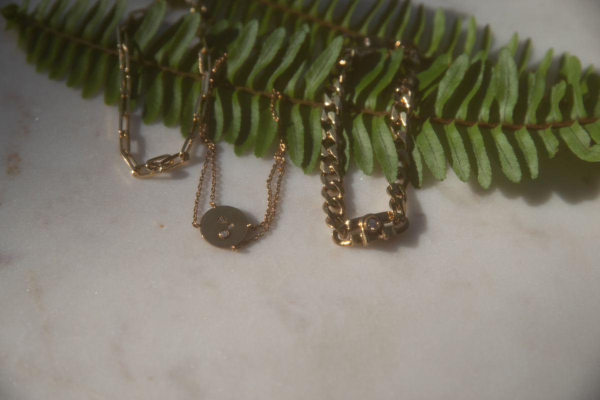 STEVIE BRACELET — White Gold / Yellow Gold / Gold Plated / Sterling Silver, Diamond / Sapphire