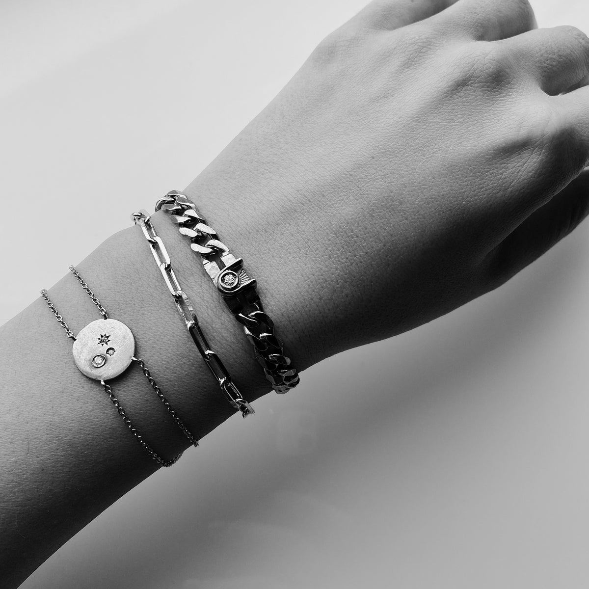 JAGGER BRACELET — White Gold / Yellow Gold / Gold Plated / Sterling Silver