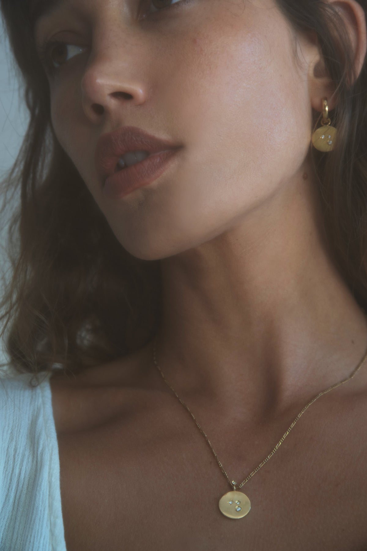 STEVIE PENDANT- Yellow & White Gold — Rose Gold / White Gold / Yellow Gold, Diamond