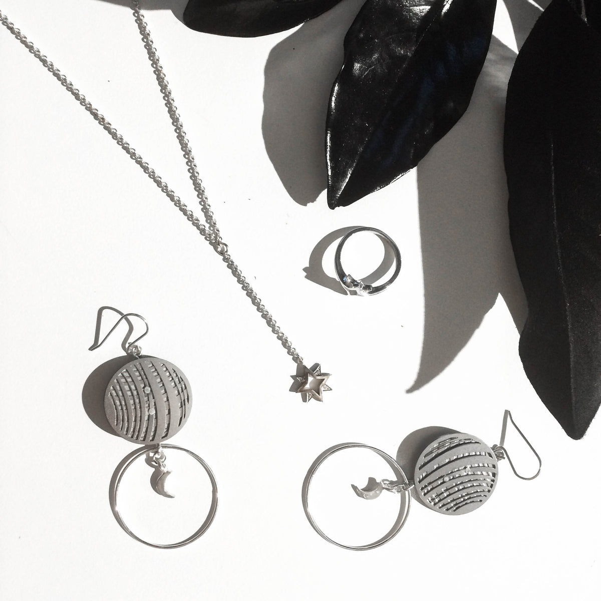 NORTH STAR Y NECKLACE — Sterling Silver, Cubic Zirconia