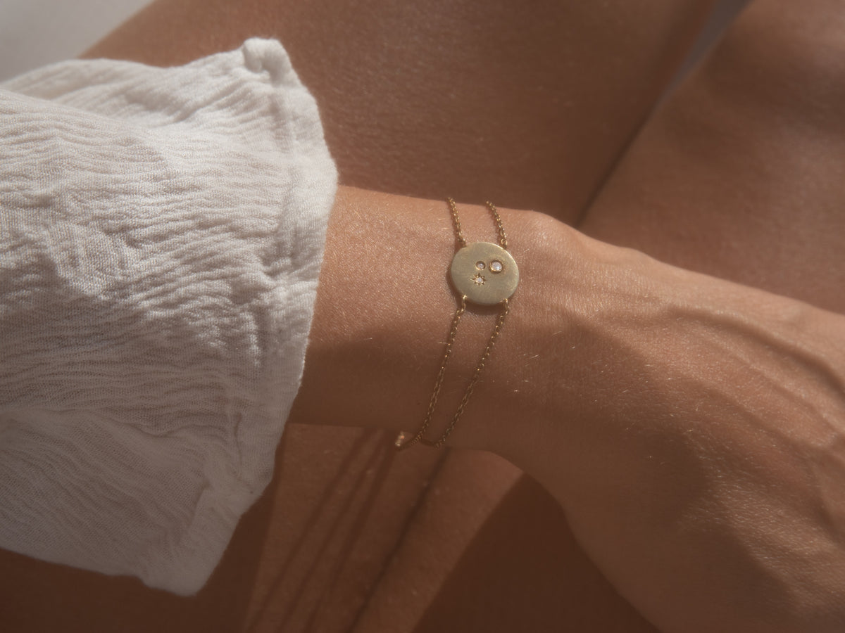 STEVIE BRACELET — White Gold / Yellow Gold / Gold Plated / Sterling Silver, Diamond / Sapphire